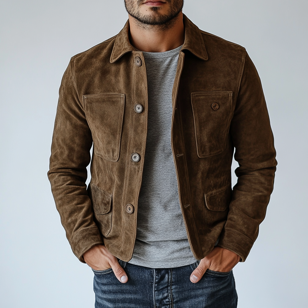 Lunora™ | Heren Vintage Suède Reversjas