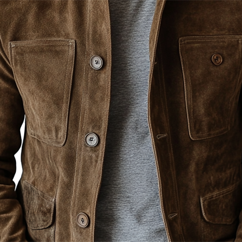 Lunora™ | Heren Vintage Suède Reversjas