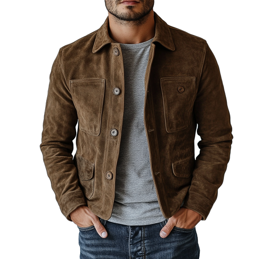 Lunora™ | Heren Vintage Suède Reversjas
