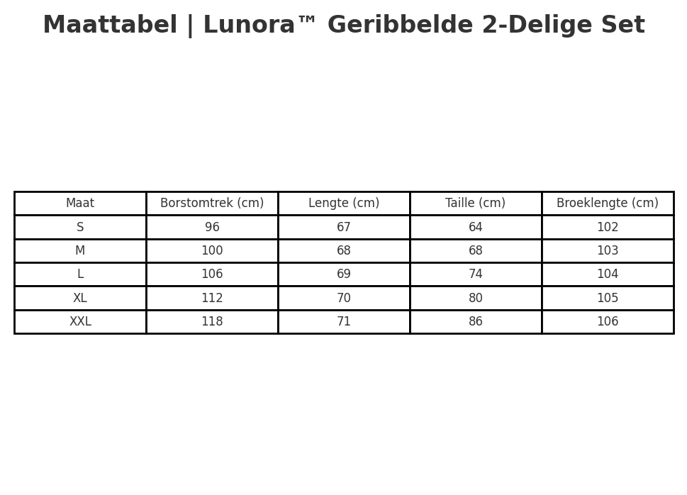 Lunora™ | Geribbelde 2-Delige Set